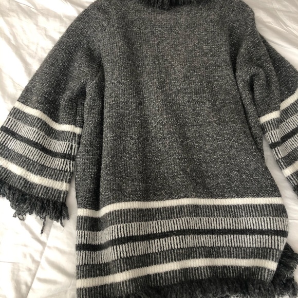 Anthropologie Gray Striped Kimono Cardigan - Picture 4 of 4